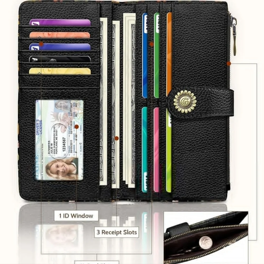 Floral RFID Blocking Wallet Case